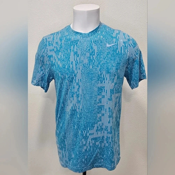 Nike Other - Nike Men's Dri-FIT Printed Laser Blue Training Tee Size Medium NWOT